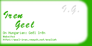 iren geel business card